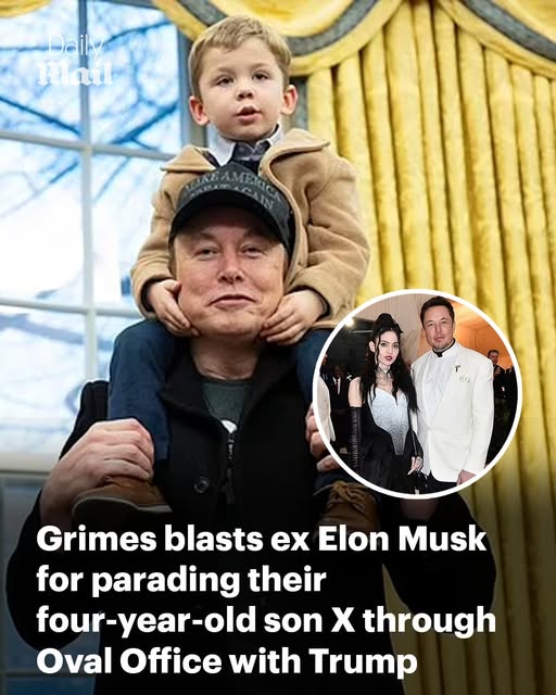 Grimes blasts ex Elon Musk for parading their four-year-old son X through Oval Office with Trump