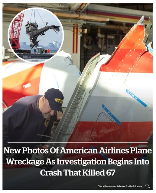 New photos of American Airlines plane wreckage as investigation begins into crash that killed 67