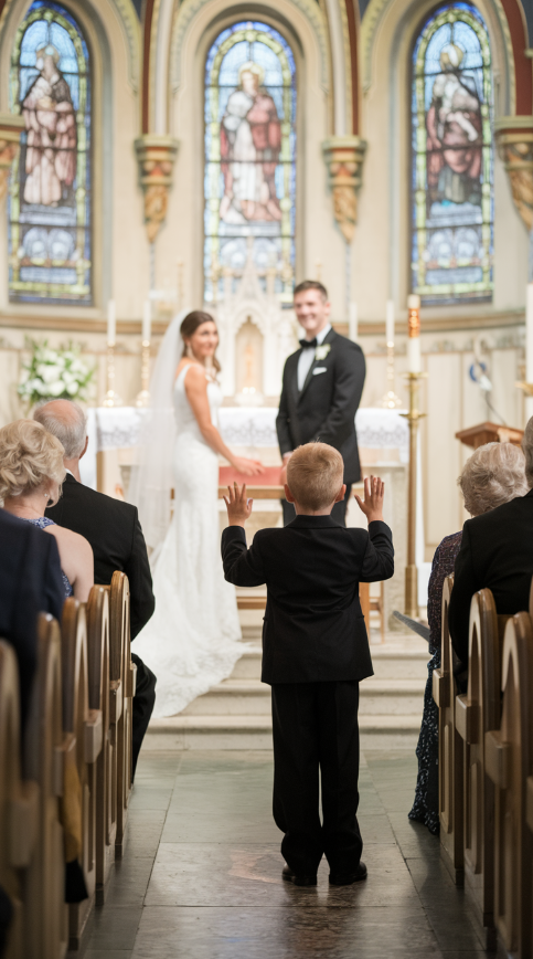 A Boy Stood Up at a Wedding, Then Others Followed, and the Entire Room Gasped! At first, guests were confused, But when more people joined in, a shiver ran through the crowd, What happened next left everyone in awe! Tears, cheers, and a moment no one will ever forget