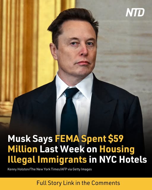 Musk Says FEMA Spent $59 Million Last Week on Housing Illegal Immigrants in NYC Hotels