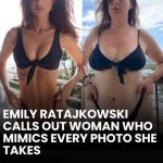 Emily Ratajkowski asks comedian to stop mimicking her photos