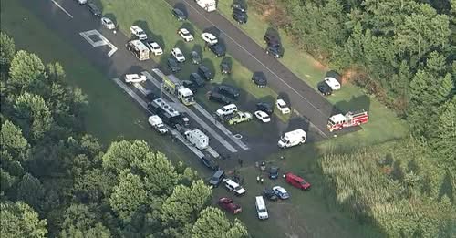 Skydiving plane with 15 people onboard goes off runway at New Jersey airport, injuring multiple people