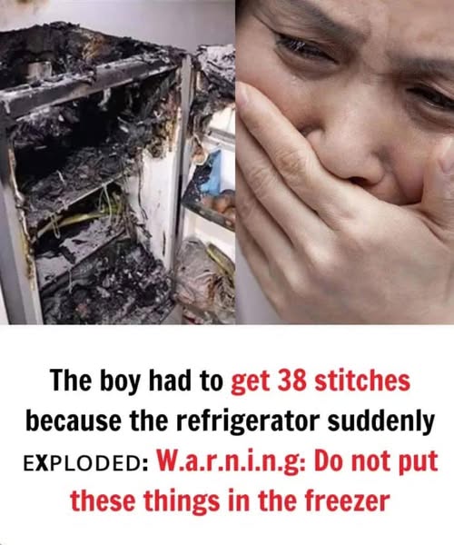The boy had to get 38 stitches because the refrigerator suddenly ᴇxᴘʟᴏᴅᴇᴅ: W.a.r.n.i.n.g: Do not put these things in the freezer