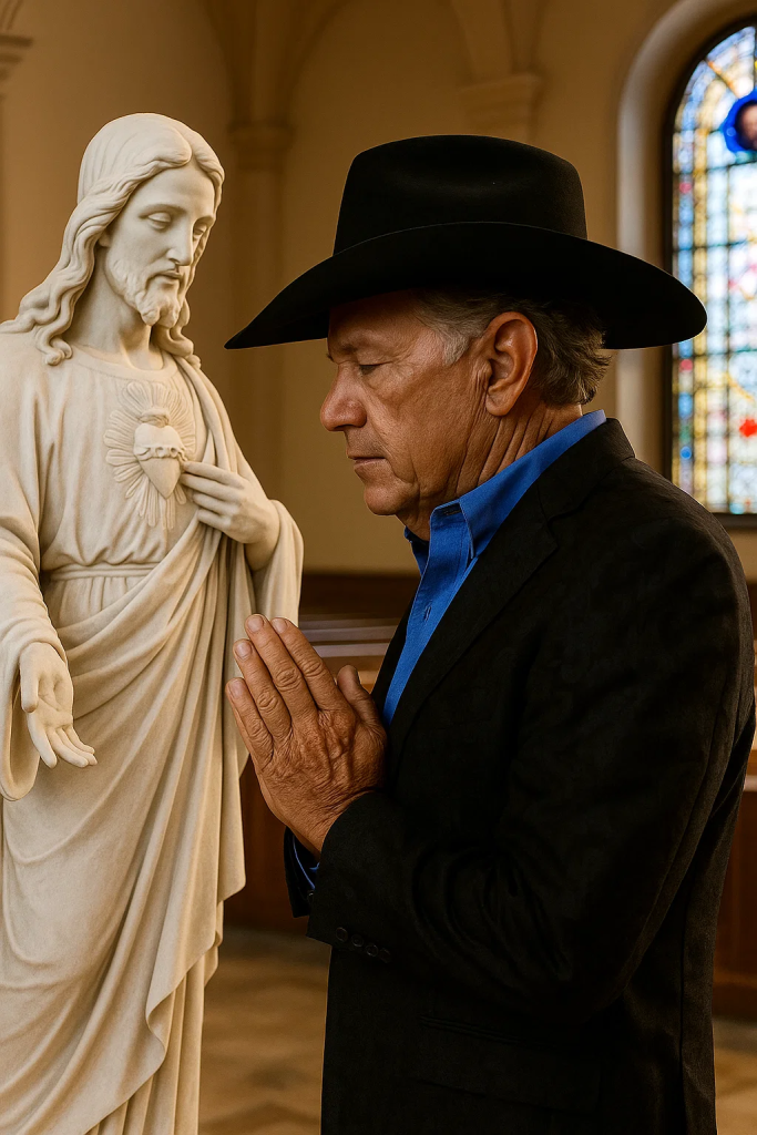 “If My Voice Is the Price for 129 Precious Lives in Texas—Then Lord, Take It!” — George Strait clasps his hands in prayer in church, Sacrifices His Music During Prayer Service as Historic Floods Leave at Least 129 Dead and Over 160 Missing
