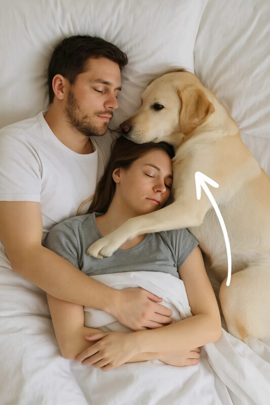 At night, our dog quietly entered the room 🦮