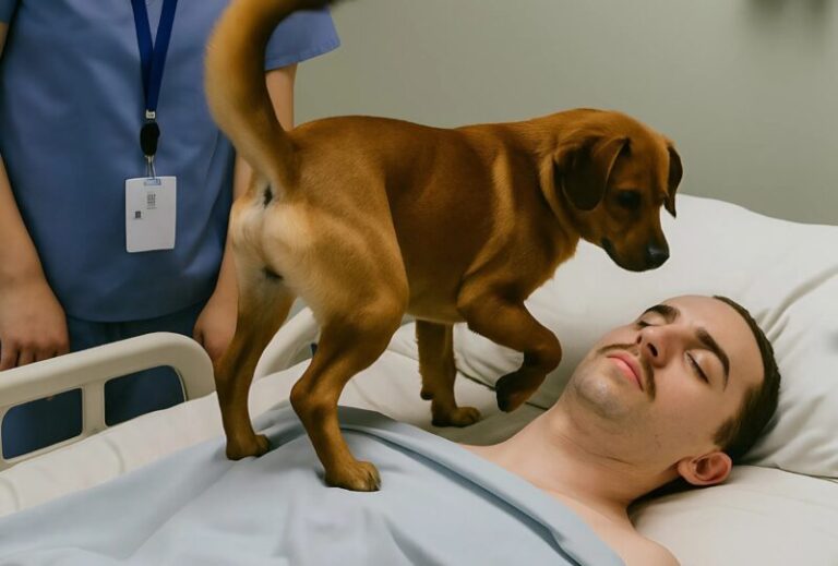 🦮🦮🦮🦮The doctors decided to turn off the life-support machines keeping the young officer alive, but before doing so, they allowed his dog to say goodbye — but then something unexpected happened